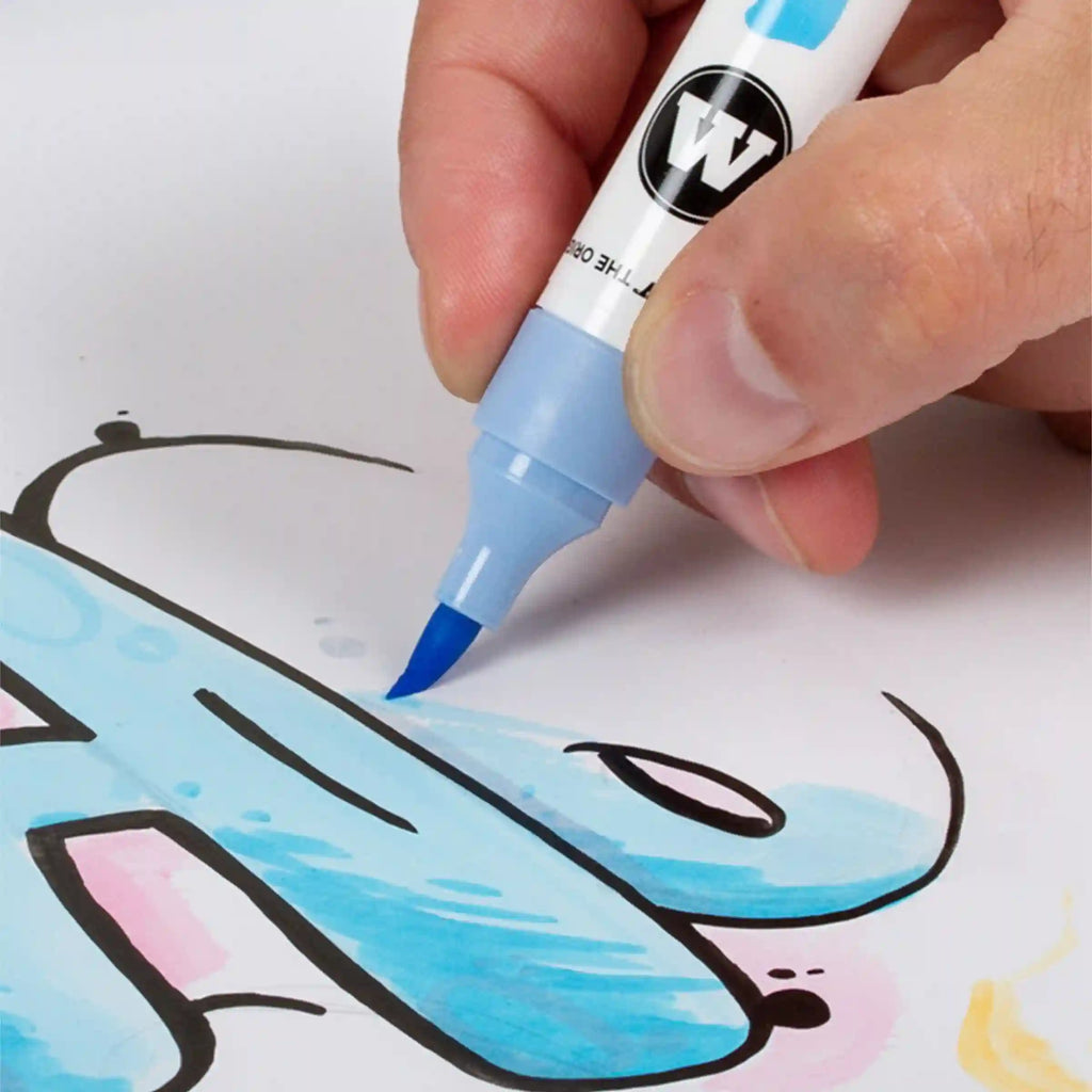 Molotow AQUA COLOR BRUSH Marker Set Basis 1 12 Stuks - Brushmarker