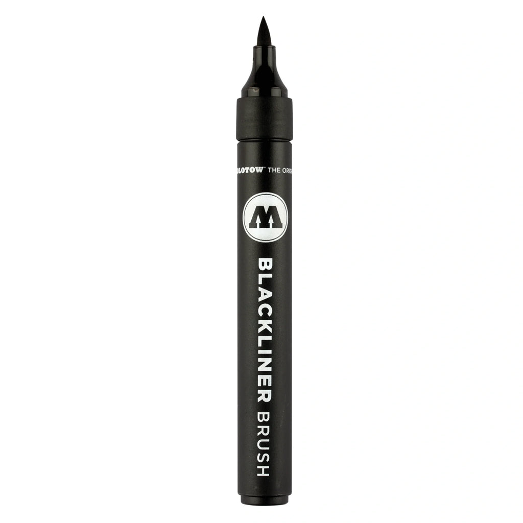 Molotow Blackliner Brush Zwart - Brushmarker