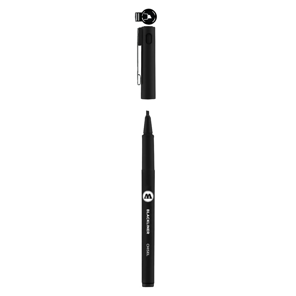 Molotow Blackliner Fineliner Zwart - Beitel Punt