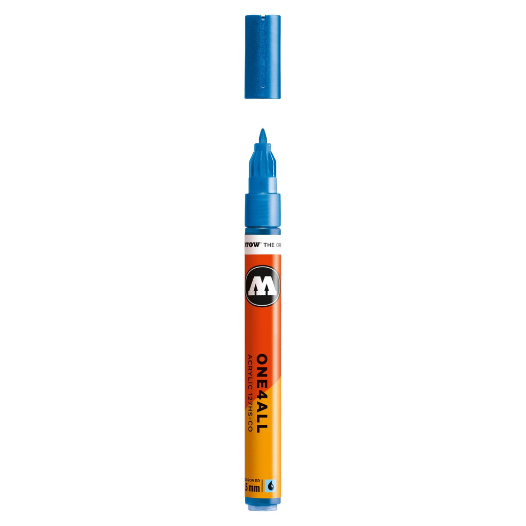 Molotow ONE4ALL 127HS-CO Verfstift Metallic Blauw - Acrylmarker 1,5 mm