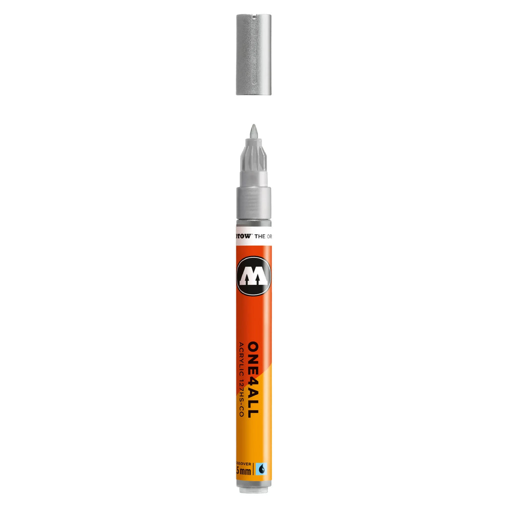 Molotow ONE4ALL 127HS-CO Verfstift Zilver - Acrylmarker 1,5 mm