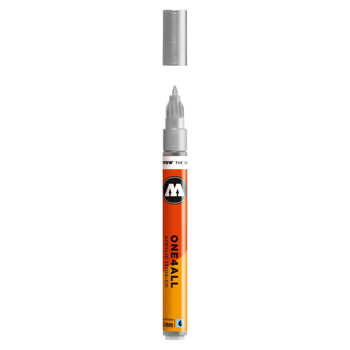 Molotow ONE4ALL 127HS-CO Verfstift Zilver - Acrylmarker 1,5 mm