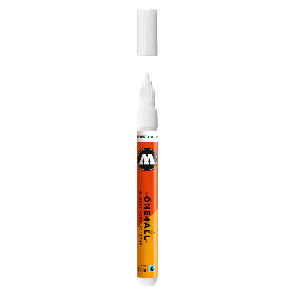 Molotow ONE4ALL 127HS Verfstift Glanzend Wit - Acrylmarker 2 mm