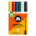 Molotow ONE4ALL 127HS Verfstift Set Basis 6 Stuks - Acrylmarker 2 mm