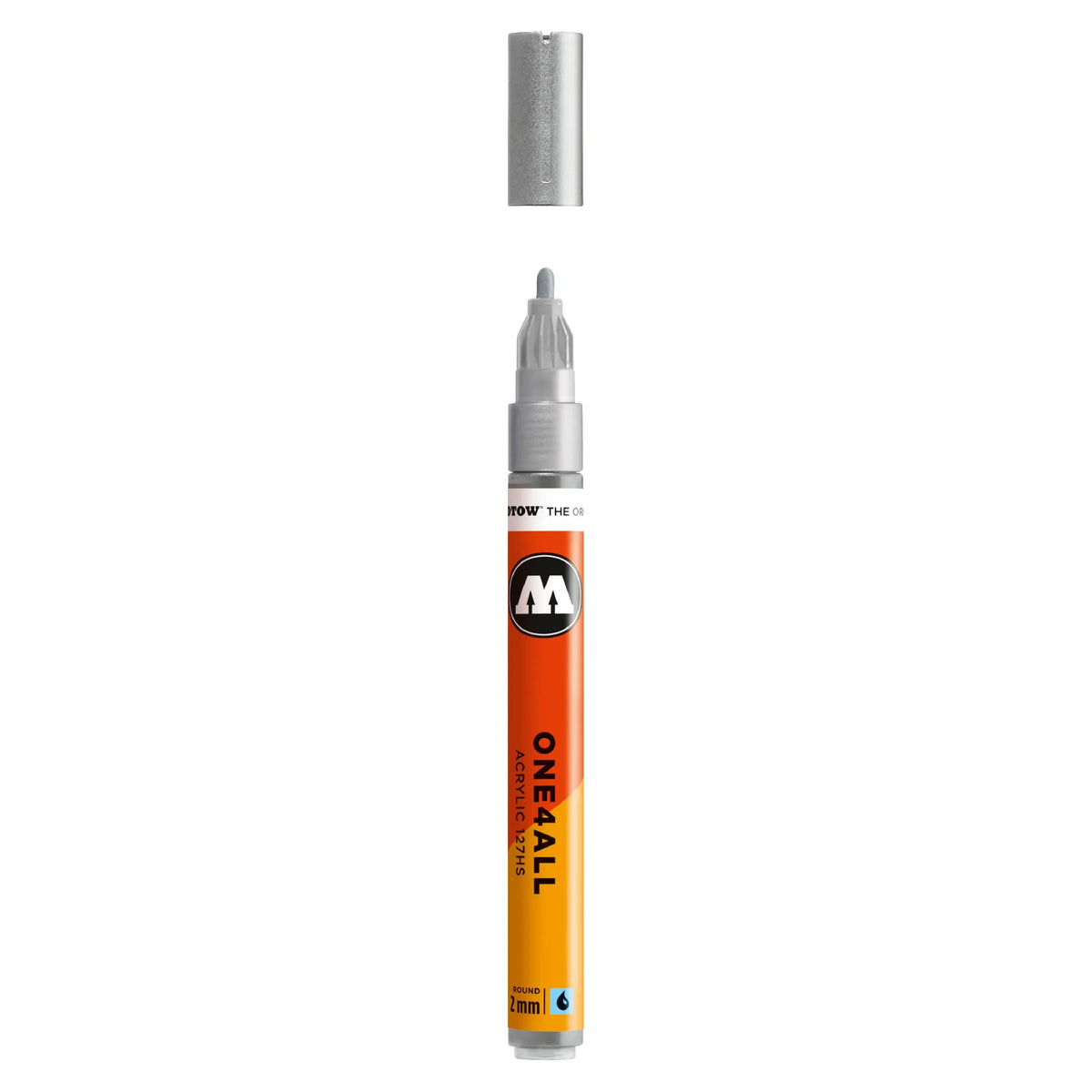 Molotow ONE4ALL 127HS Verfstift Zilver - Acrylmarker 2 mm