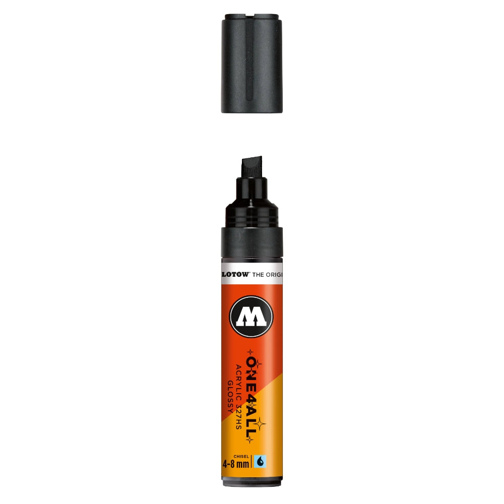 Molotow ONE4ALL 327HS Verfstift Glanzend Zwart - Acrylmarker 4-8 mm