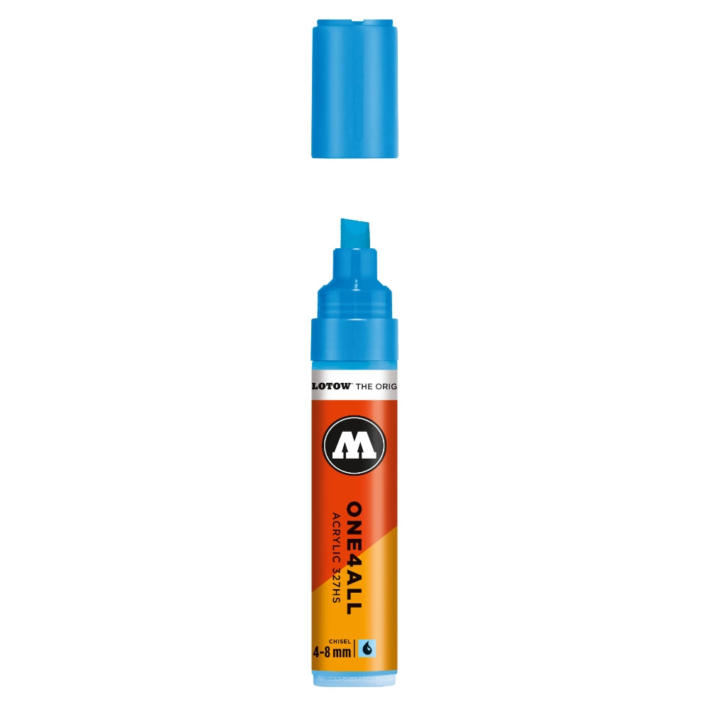 Molotow ONE4ALL 327HS Verfstift Schock Blauw Midden - Acrylmarker 4-8 mm