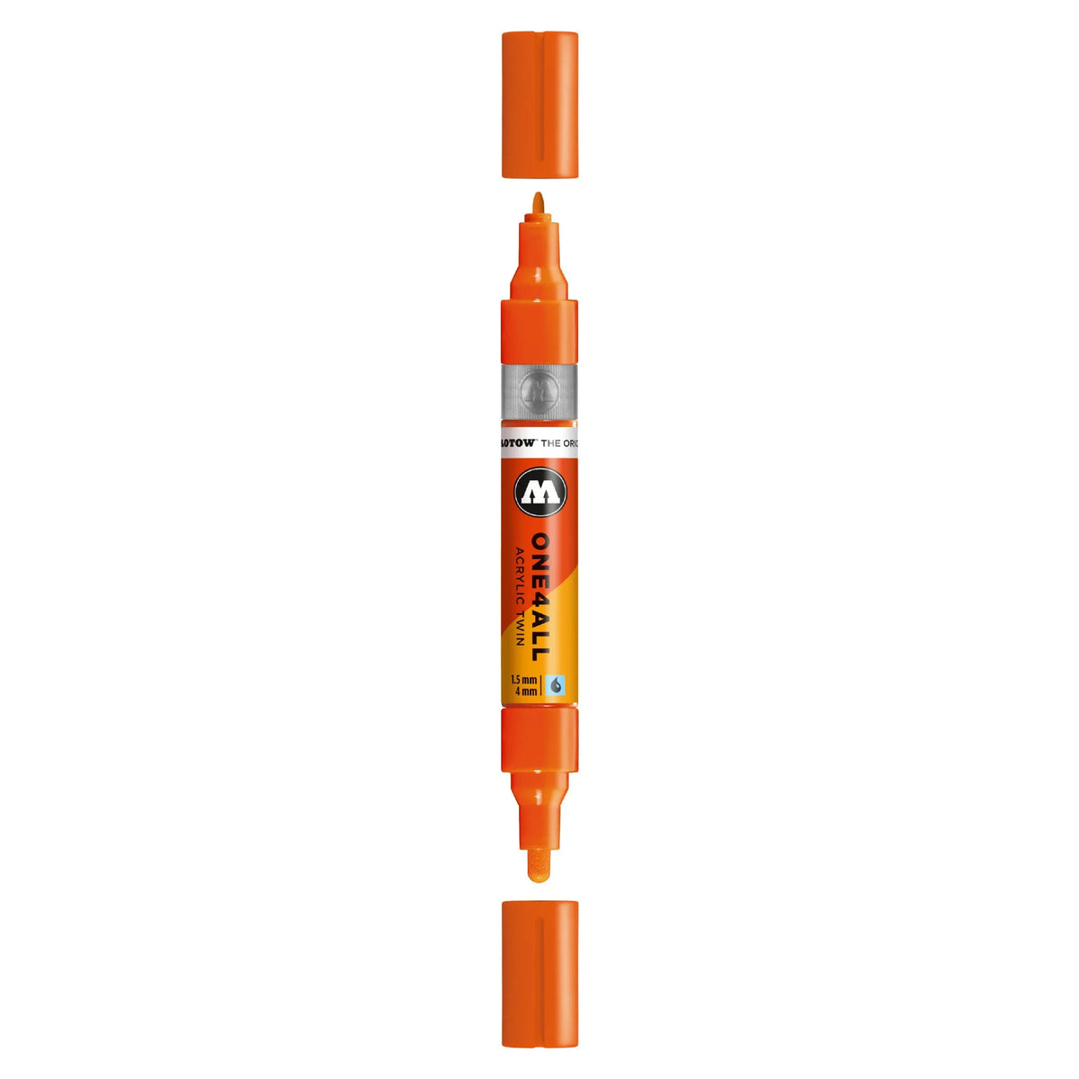 Molotow ONE4ALL TWIN Verfstift Dare Oranje - Acrylmarker 1,5 en 4 mm