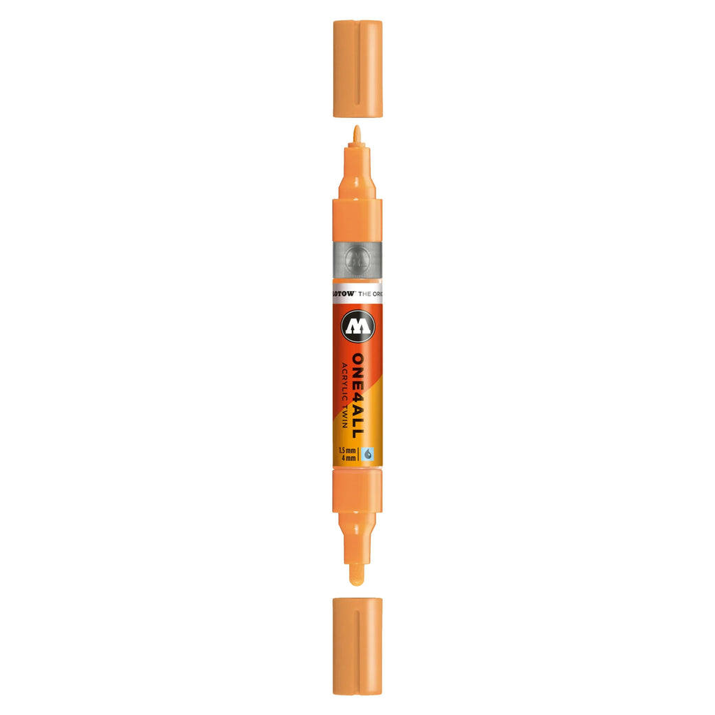 Molotow ONE4ALL TWIN Verfstift Goudvis - Acrylmarker 1,5 en 4 mm