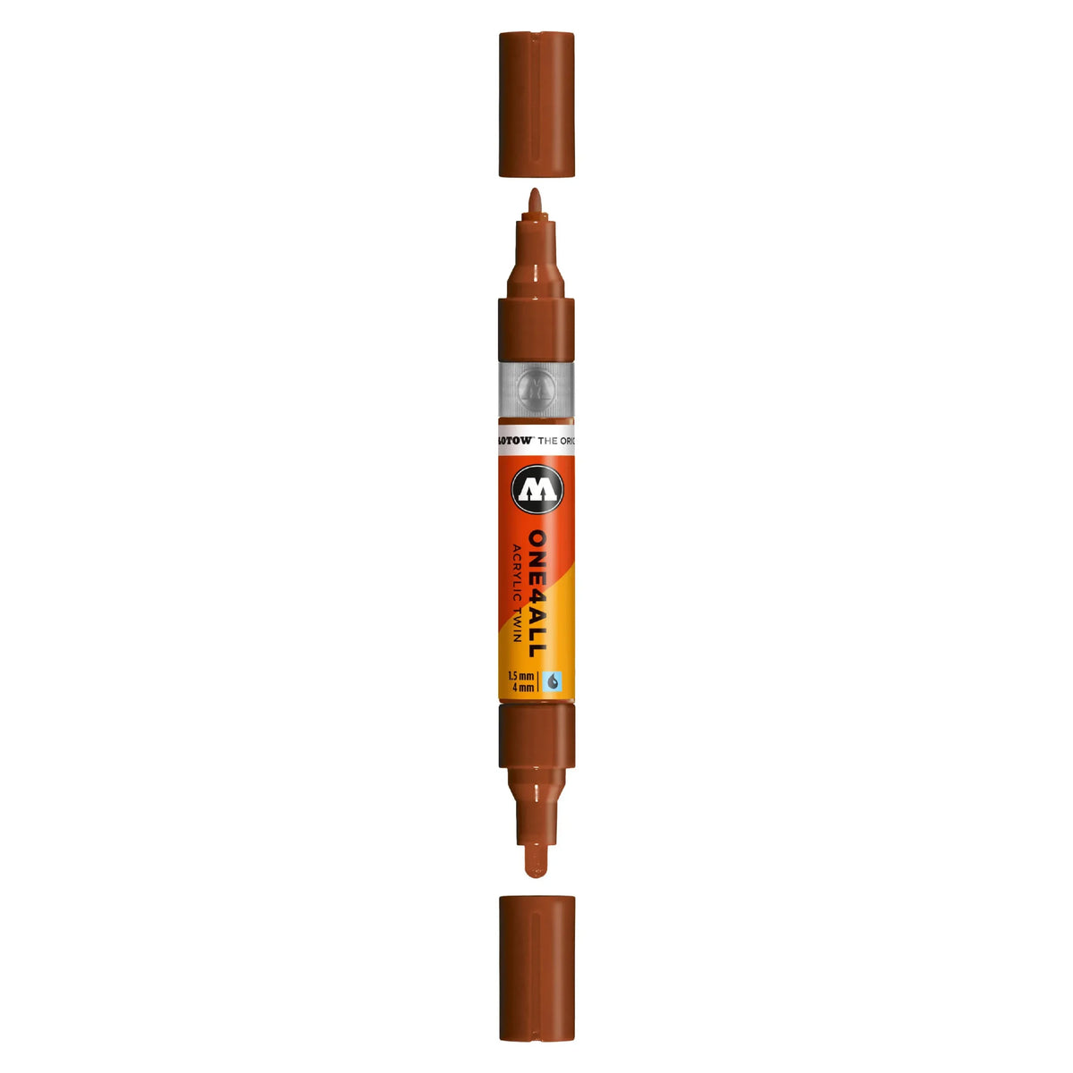 Molotow ONE4ALL TWIN Verfstift Hazelnoot Bruin - Acrylmarker 1,5 en 4 mm