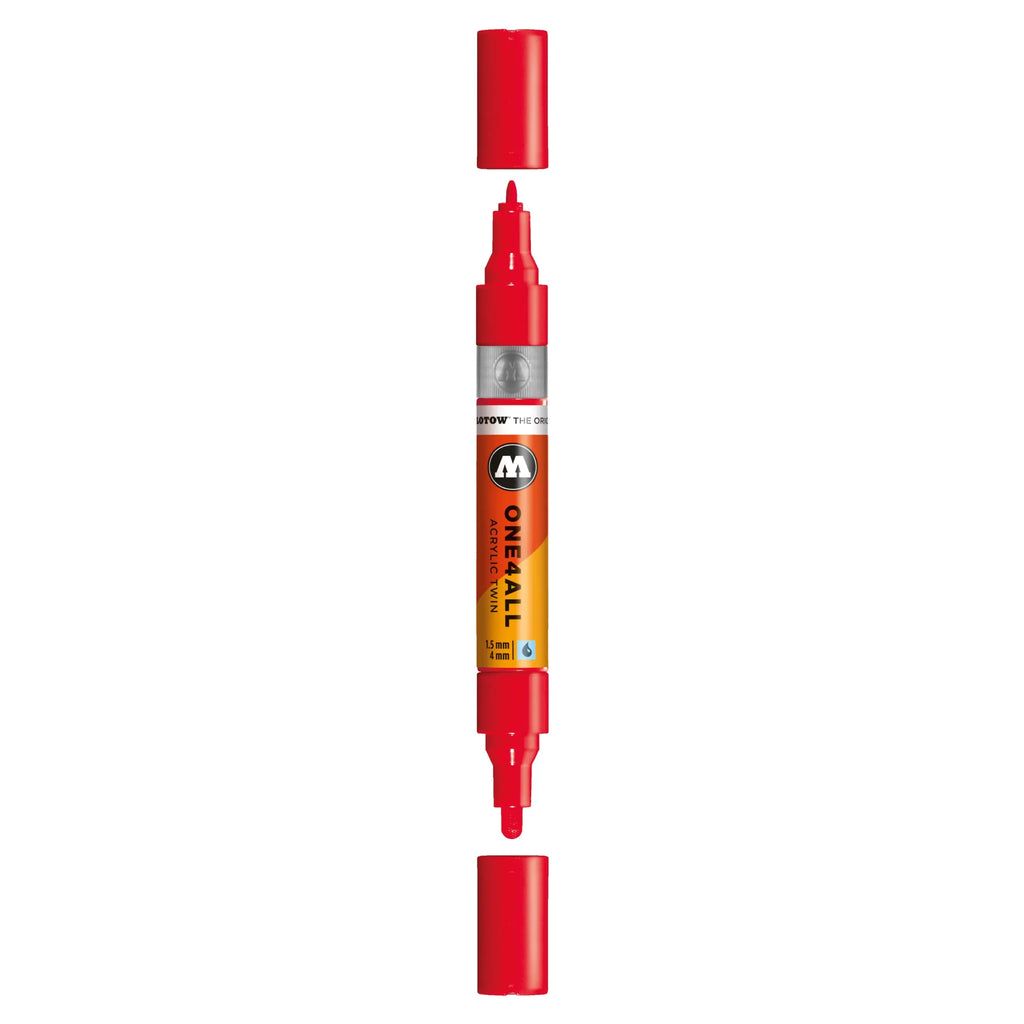 Molotow ONE4ALL TWIN Verfstift Kers Rood - Acrylmarker 1,5 en 4 mm
