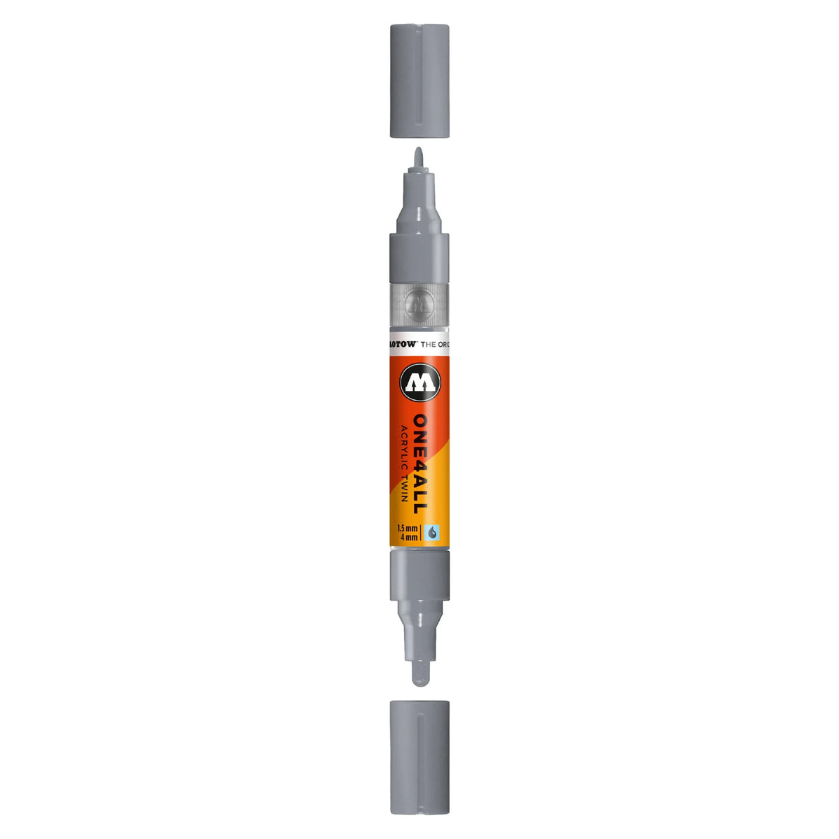 Molotow ONE4ALL TWIN Verfstift Koel Grijs Pastel - Acrylmarker 1,5 en 4 mm