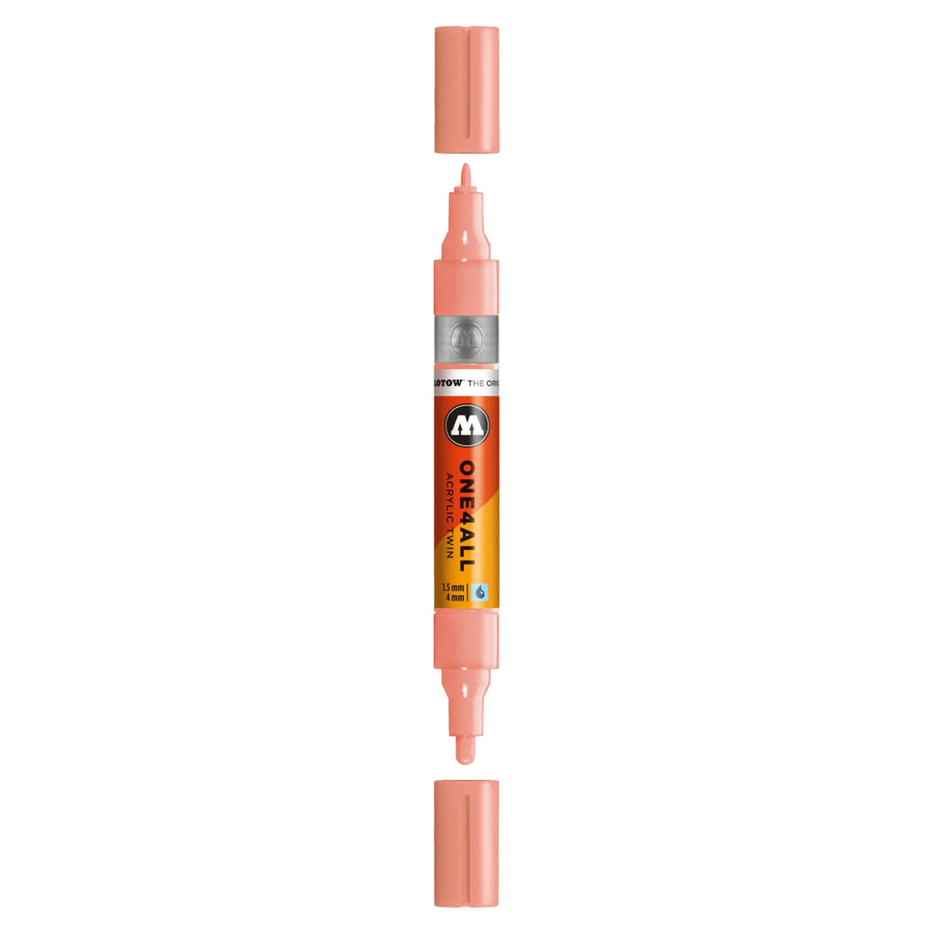 Molotow ONE4ALL TWIN Verfstift Koraal - Acrylmarker 1,5 en 4 mm