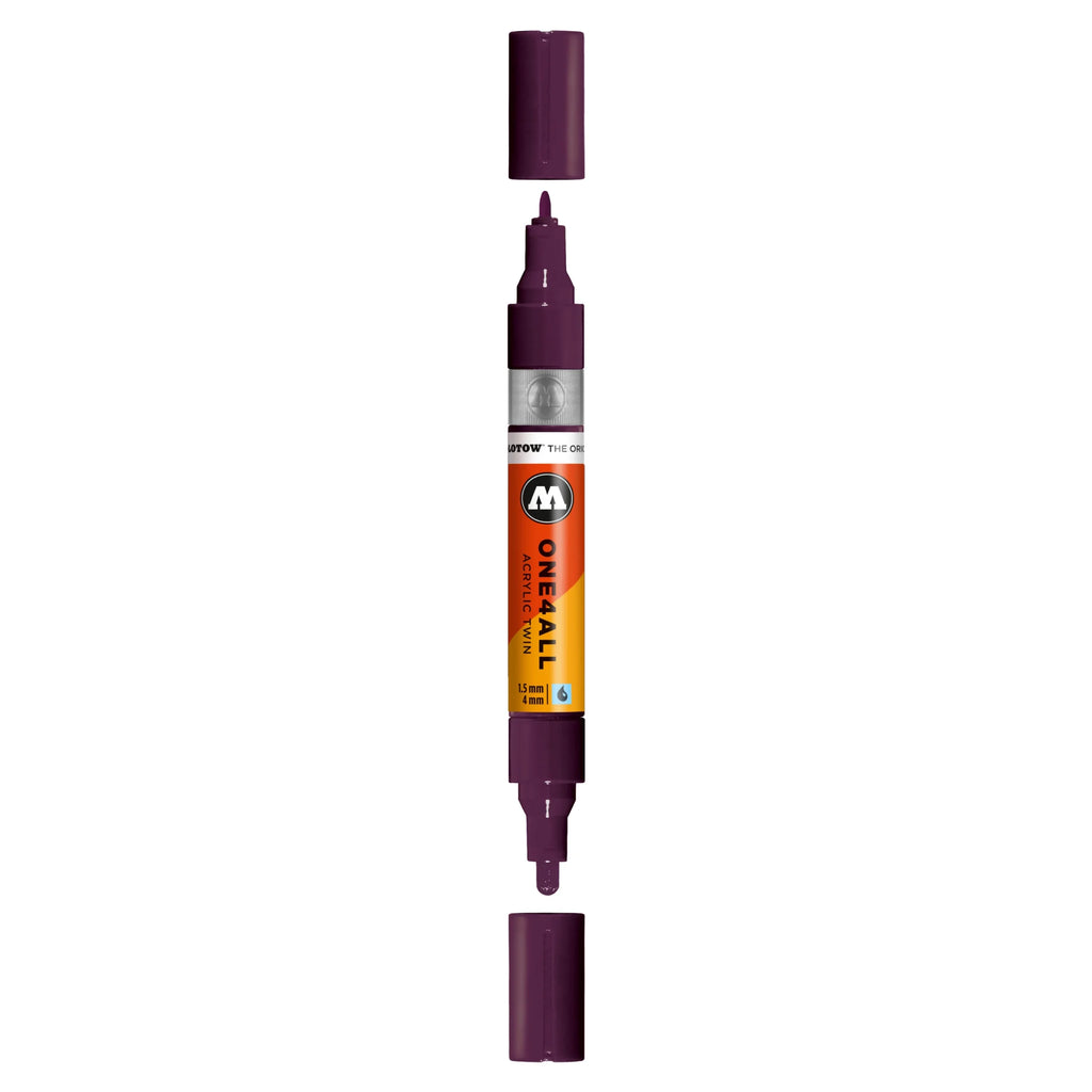 Molotow ONE4ALL TWIN Verfstift Paars Violet - Acrylmarker 1,5 en 4 mm