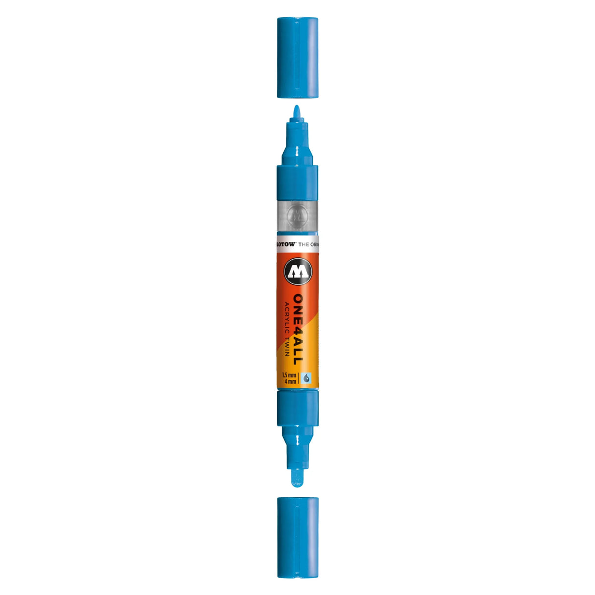 Molotow ONE4ALL TWIN Verfstift Schock Blauw - Acrylmarker 1,5 en 4 mm