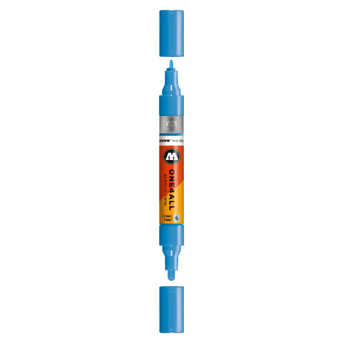 Molotow ONE4ALL TWIN Verfstift Schock Blauw Midden - Acrylmarker 1,5 en 4 mm