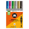 Molotow ONE4ALL TWIN Verfstift Set Metallic 6 Stuks - Acrylmarker 1,5 en 4 mm