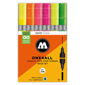 Molotow ONE4ALL TWIN Verfstift Set Neon 6 Stuks - Acrylmarker 1,5 en 4 mm