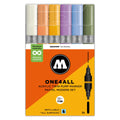 Molotow ONE4ALL TWIN Verfstift Set Pastel Modern 6 Stuks - Acrylmarker 1,5 en 4 mm