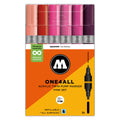 Molotow ONE4ALL TWIN Verfstift Set Roze 6 Stuks - Acrylmarker 1,5 en 4 mm