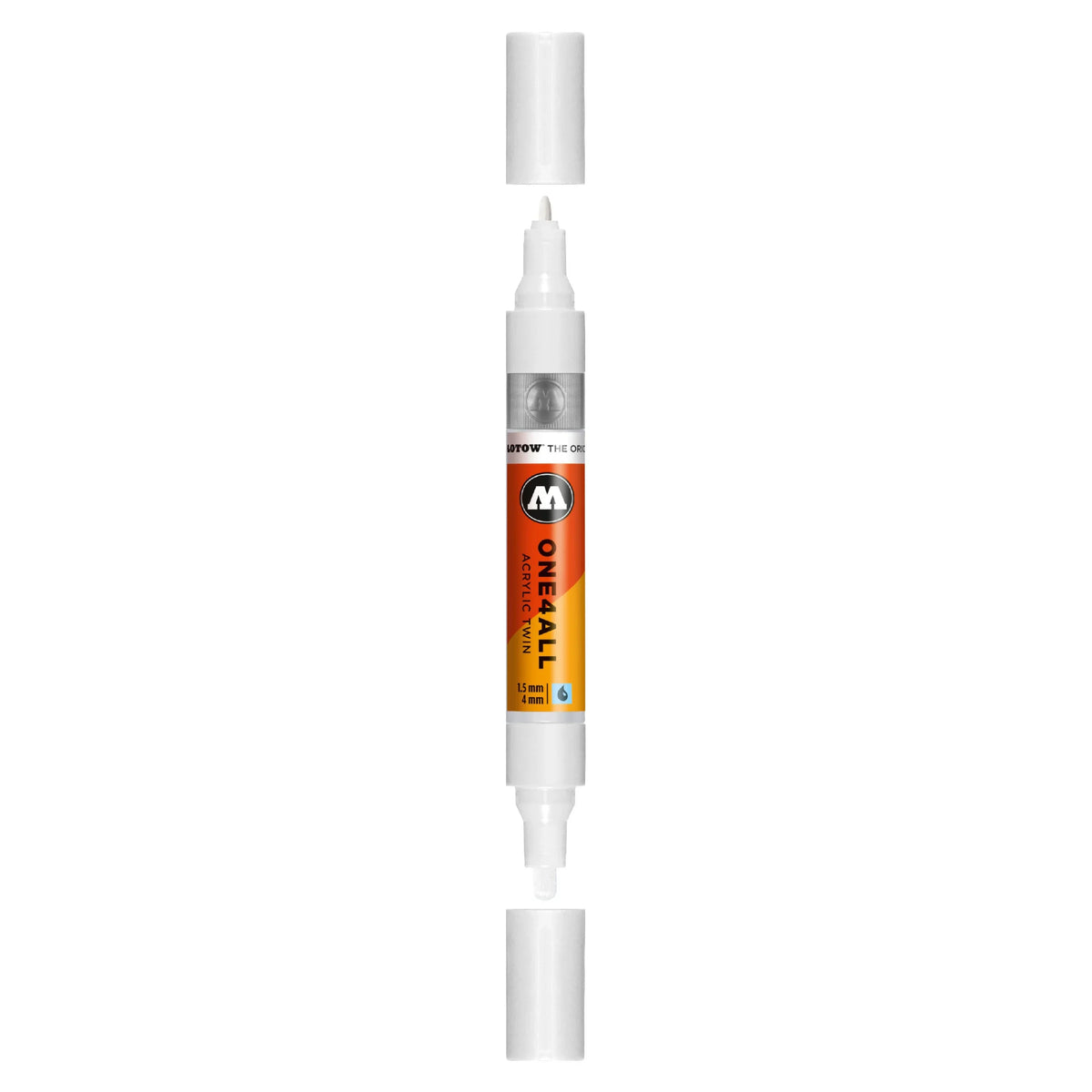 Molotow ONE4ALL TWIN Verfstift Signaal Wit - Acrylmarker 1,5 en 4 mm
