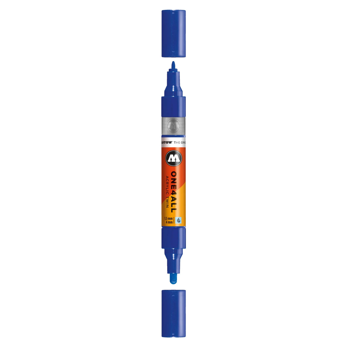 Molotow ONE4ALL TWIN Verfstift Ultramarijn Blauw - Acrylmarker 1,5 en 4 mm