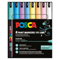 Posca PC-1MR Verfstift Set Zachte Kleuren 8 Stuks - Acrylmarker Ultra Fijn