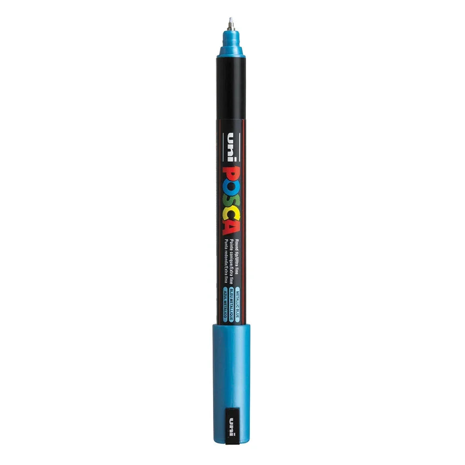 Posca PC-1MR Verfstift Metallic Blauw - Acrylmarker Ultra Fijn
