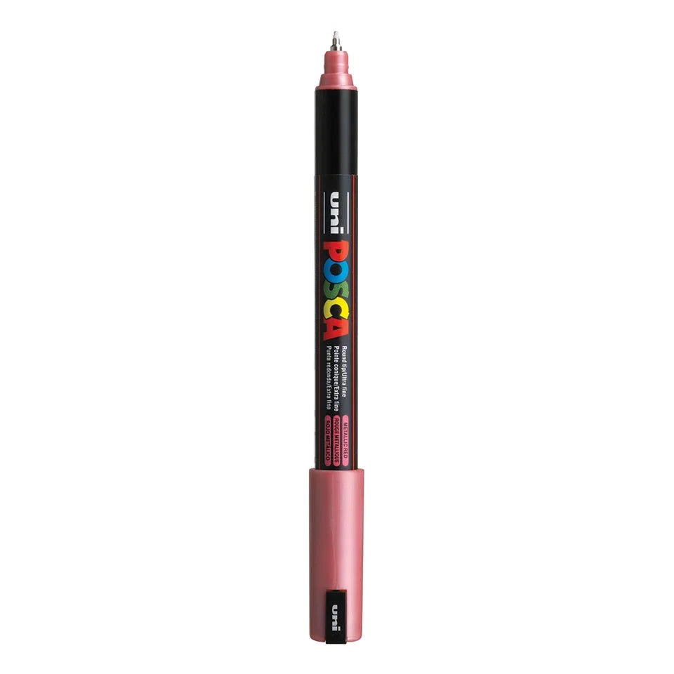 Posca PC-1MR Verfstift Metallic Rood - Acrylmarker Ultra Fijn