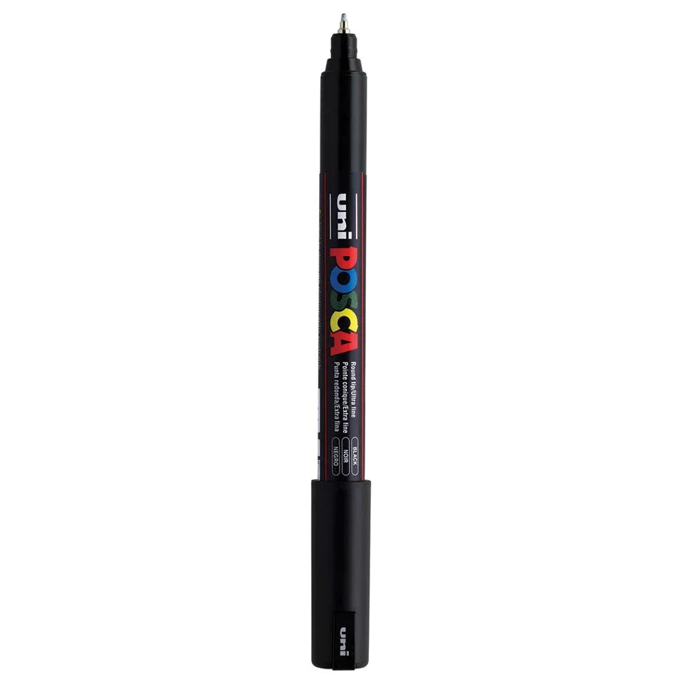 Posca PC-1MR Verfstift Zwart - Acrylmarker Ultra Fijn