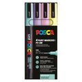 Posca PC-3M Verfstift Set Zachte Kleuren 4 Stuks - Acrylmarker Fijn