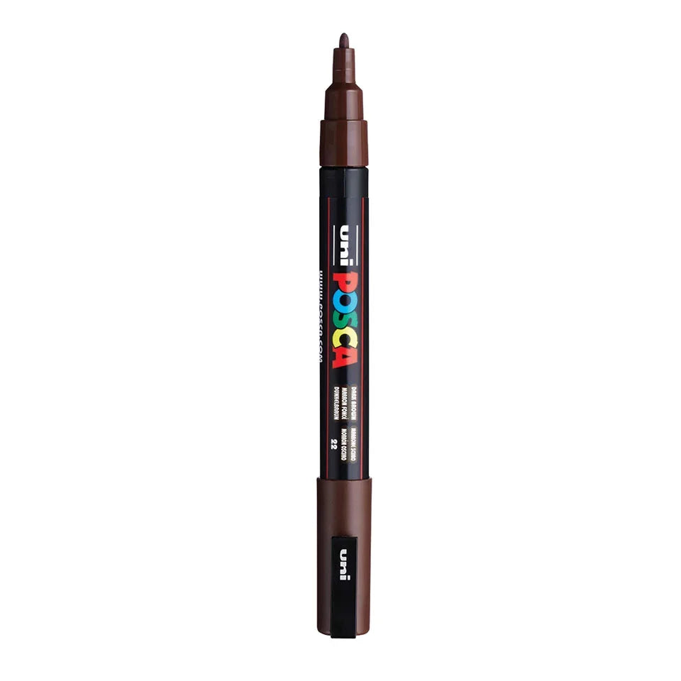 Posca PC-3M Verfstift Donker Bruin - Acrylmarker Fijn