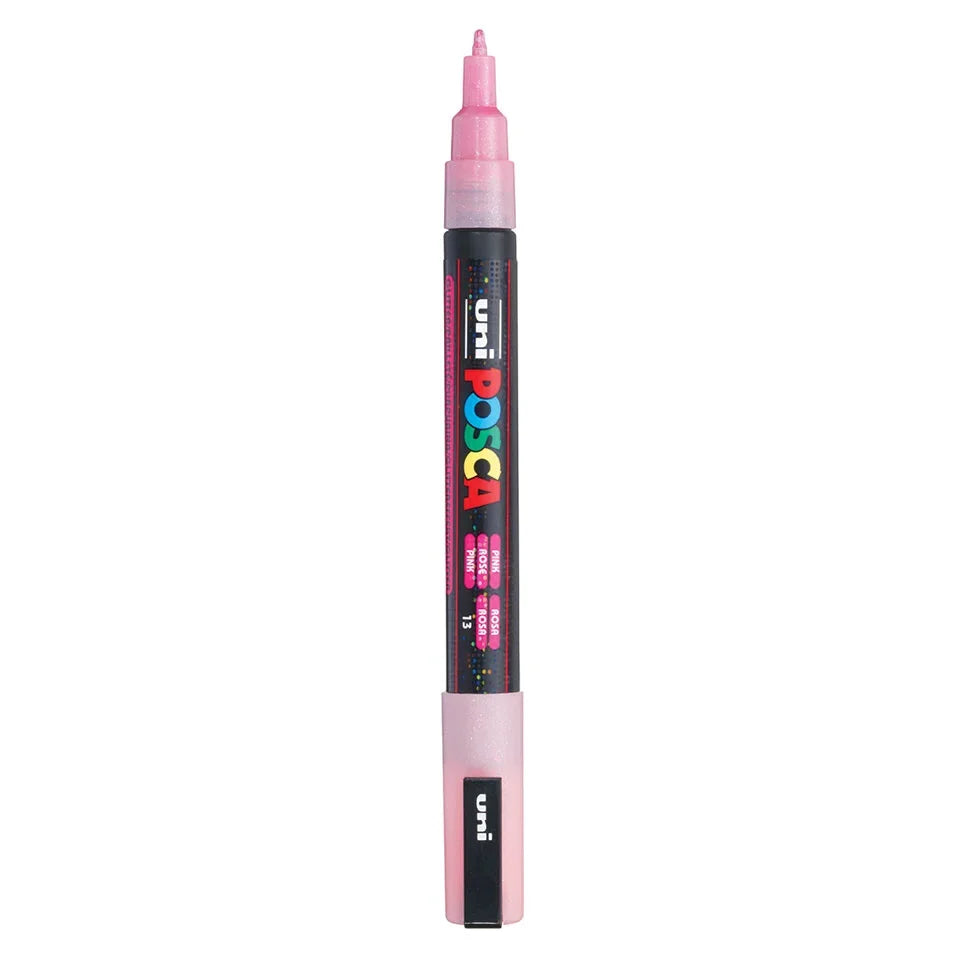 Posca PC-3M Verfstift Glitter Roze - Acrylmarker Fijn