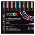 Posca PC-5M Verfstift Set Metallic Kleuren 8 Stuks - Acrylmarker Medium
