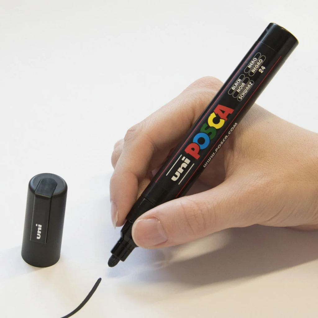 Posca PC-5M Verfstift Metallic Rood - Acrylmarker Medium