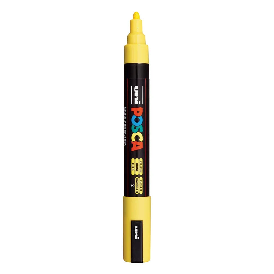Posca PC-5M Verfstift Geel - Acrylmarker Medium