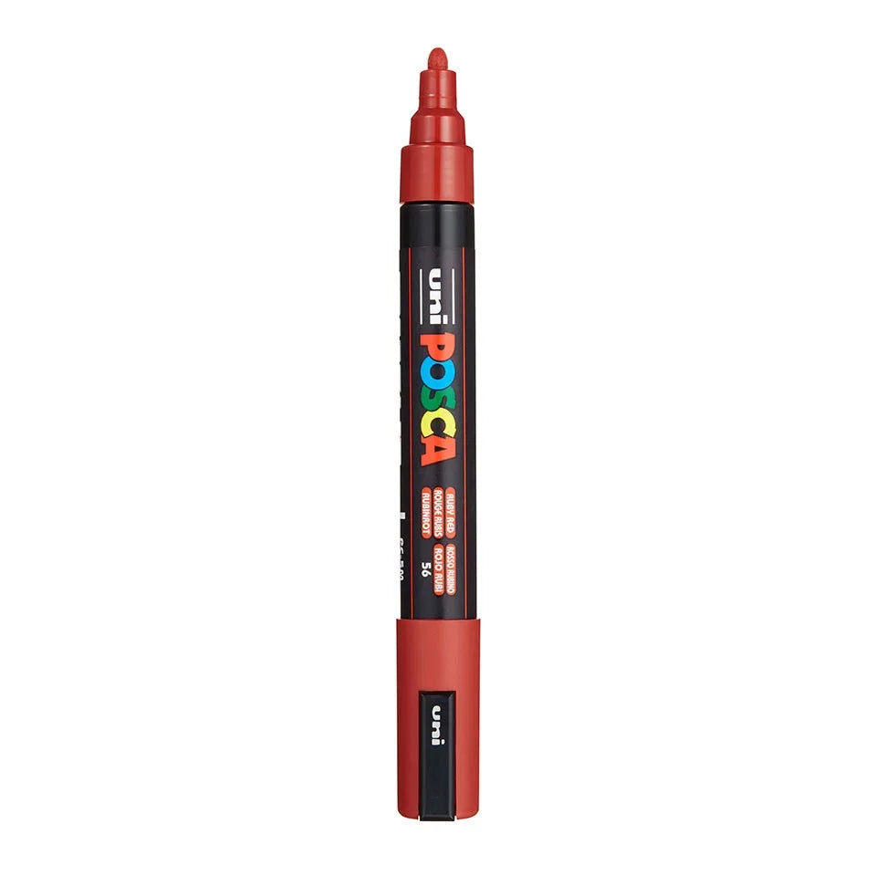 Posca PC-5M Verfstift Robijn Rood - Acrylmarker Medium