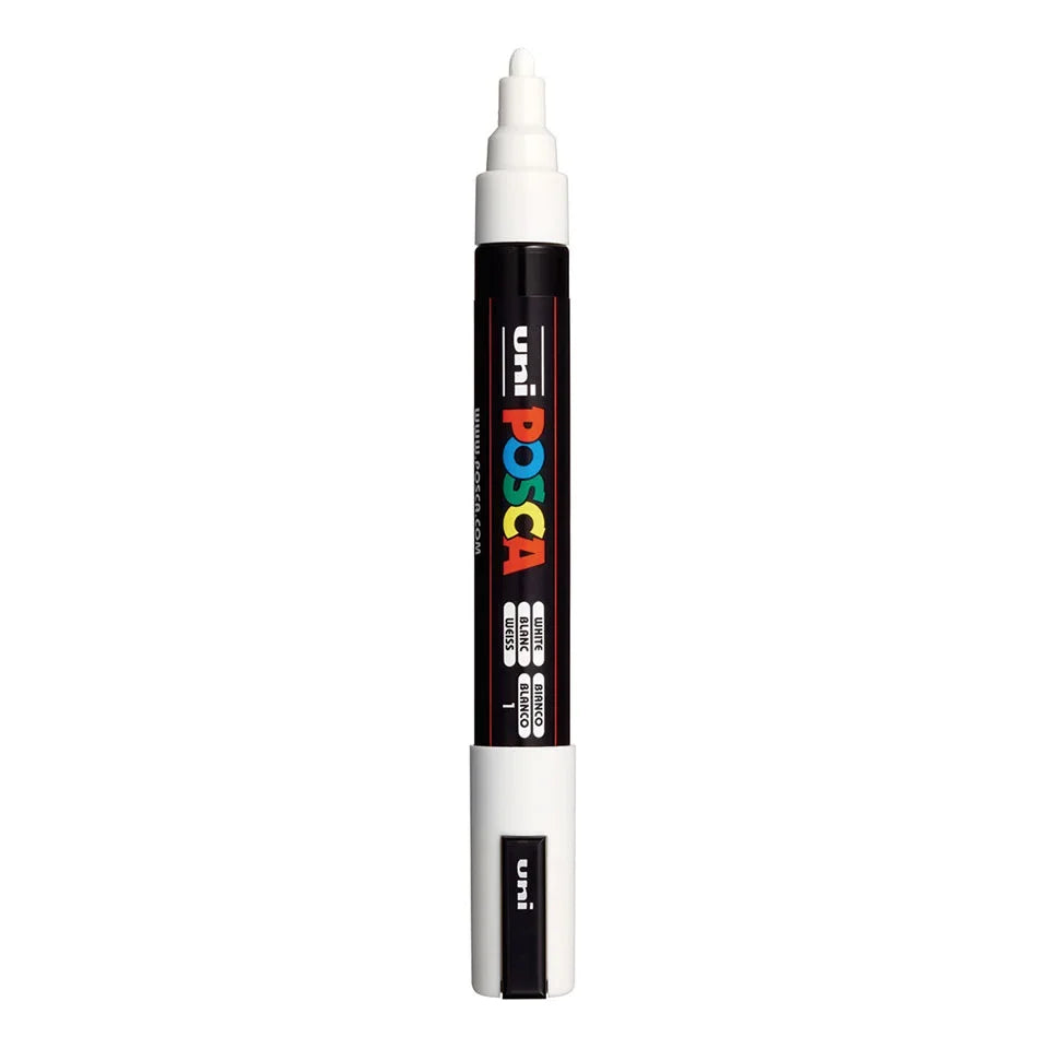 Posca PC-5M Verfstift Wit - Acrylmarker Medium