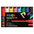 Posca PC-8K Verfstift Set Standaard Kleuren 8 Stuks - Acrylmarker 8mm