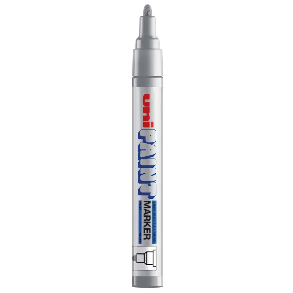 Uni Paint PX-203 Verfstift Zilver - Oliebasis Lakmarker 0,8 mm